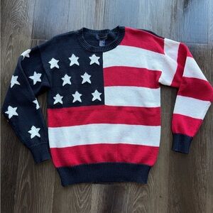 Charter Club women’s Crewneck Sweater - USA American flag - size medium